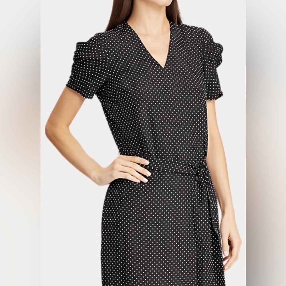 Lauren Belted Crepe Dress